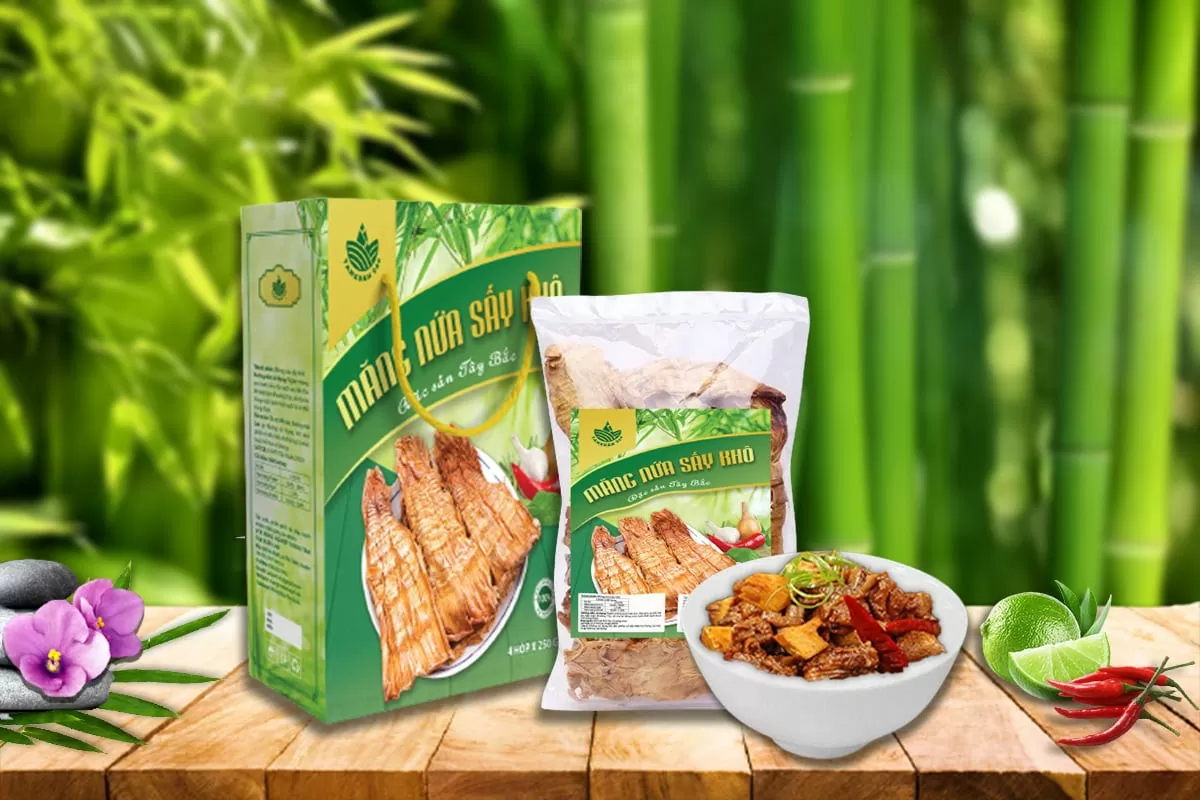 Sản phẩm măng nứa sấy khô Tân Xuân