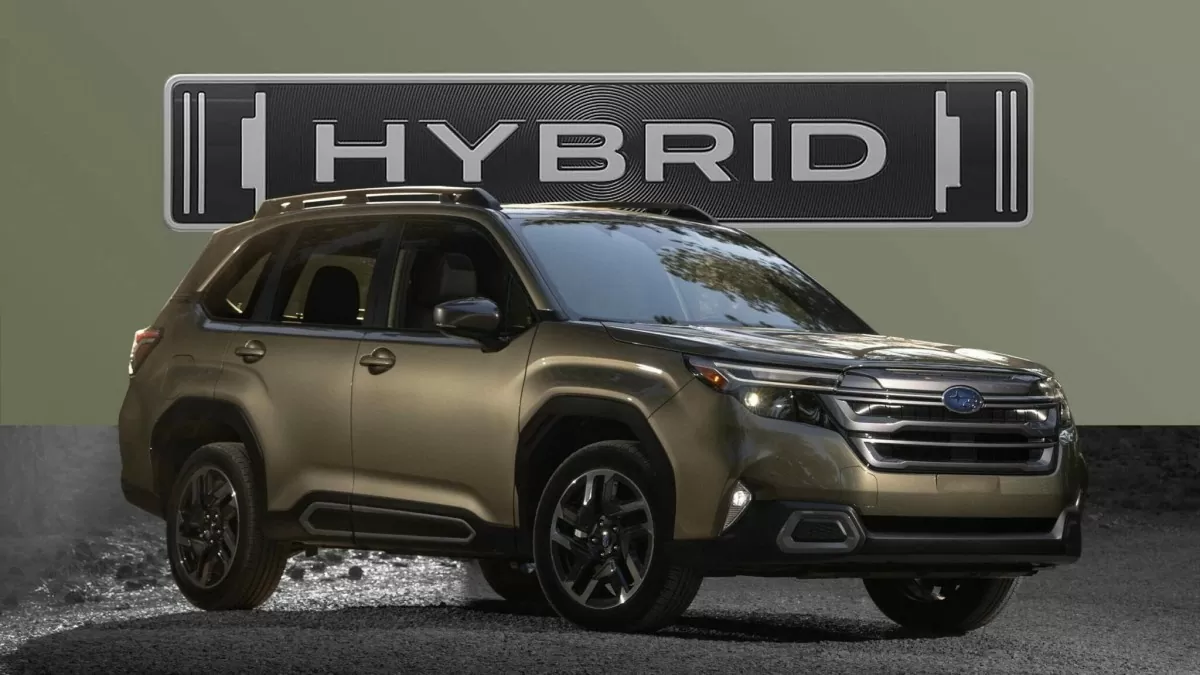 Subaru đang tích cực hoàn thiện phiên bản hybrid của dòng SUV Forester. Ảnh Carscoops