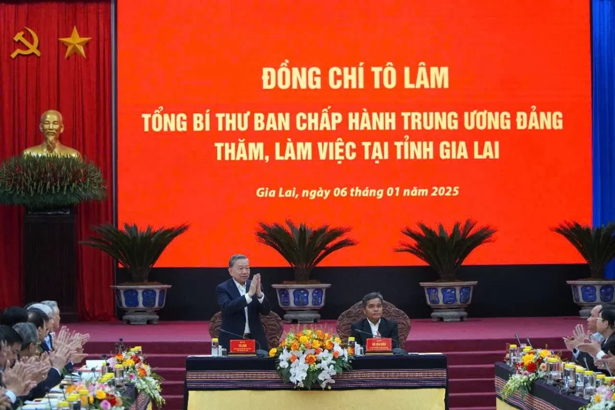 Tổng Bí thư Tô Lâm thăm và làm việc với tỉnh Gia Lai