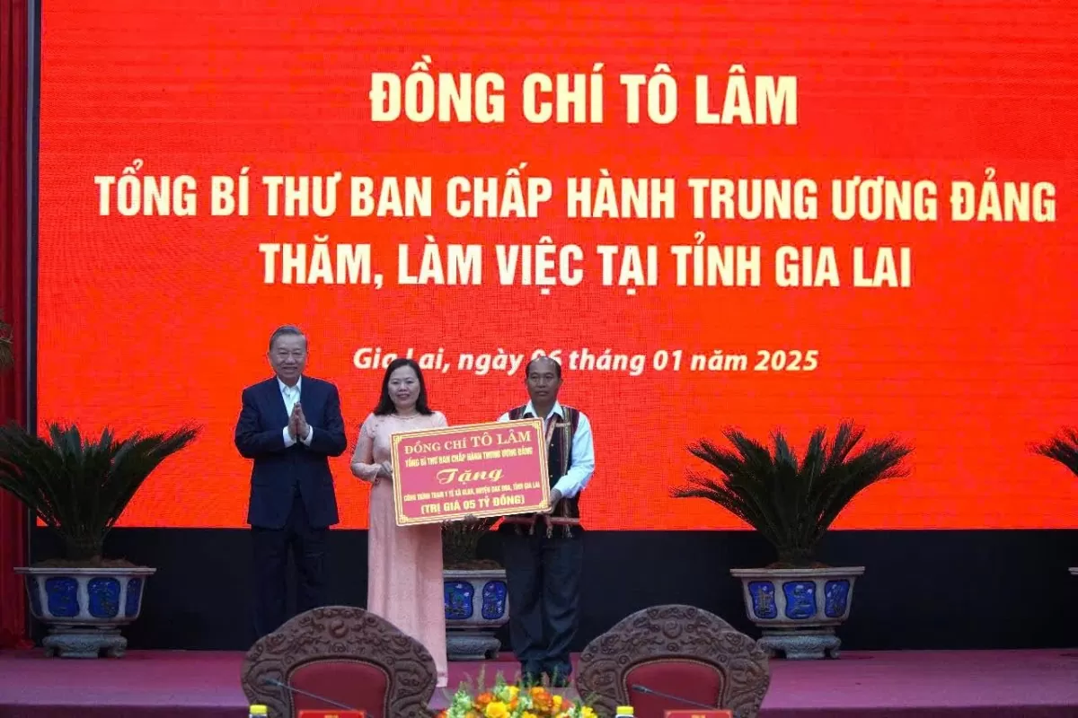 Tổng Bí thư Tô Lâm thăm và làm việc với tỉnh Gia Lai