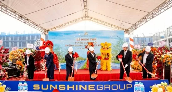 Tập đoàn Sunshine thi công đường nối Hoàng Quốc Việt kéo dài