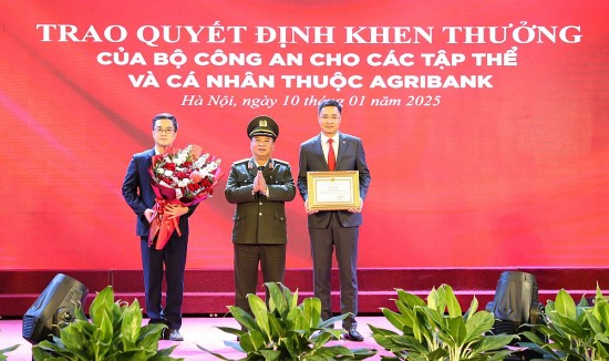 agribank duoc cong nhan an toan ve an ninh trat tu cua bo cong an