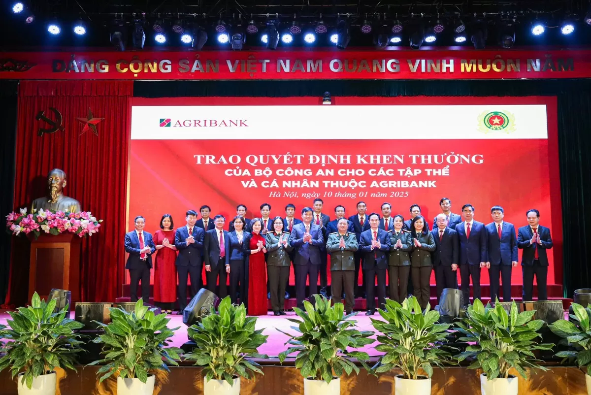 Agribank được công nhận 'An toàn về an ninh, trật tự' của Bộ Công an