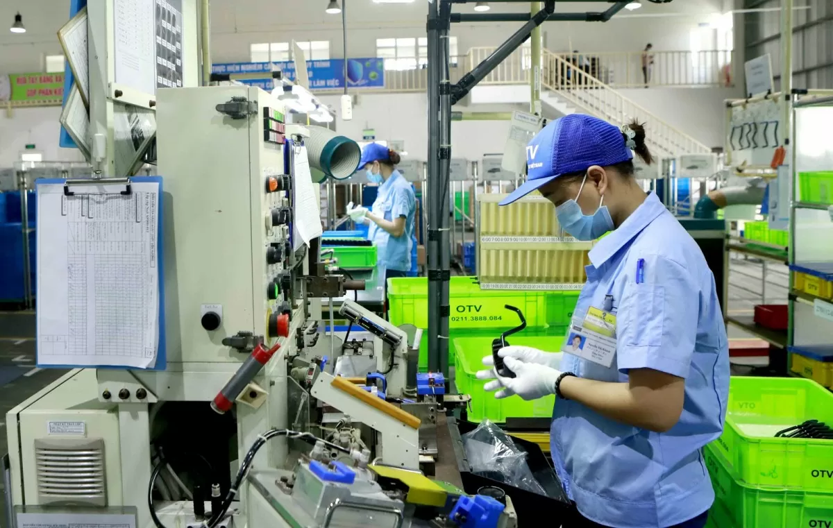 Tăng trưởng GRDP tỉnh Vĩnh Phúc năm 2024 có đóng góp quan trọng của khu vực công nghiệp. Ảnh TTXVN
