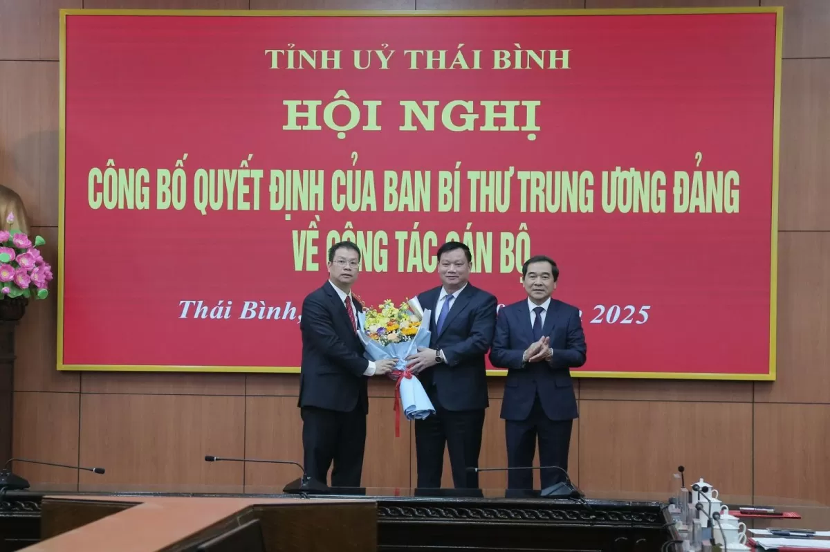 Ông Nguyễn Mạnh Hùng giữ chức Phó Bí thư Tỉnh ủy Thái Bình