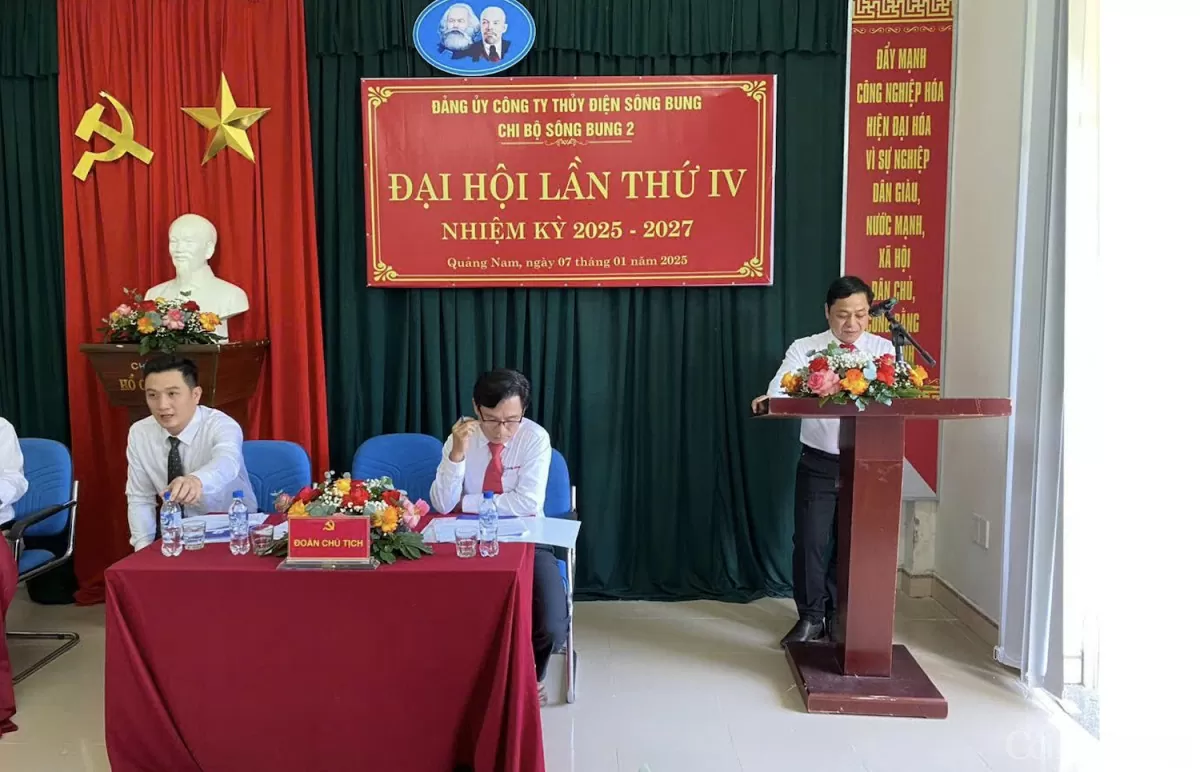 Đại hội Chi bộ Sông Bung 2:Phát huy sức mạnh tập thể