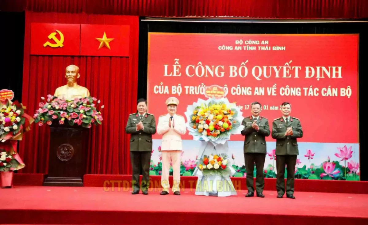 Thượng tá Phạm Thanh Tiến giữ chức Phó Giám đốc Công an tỉnh Thái Bình