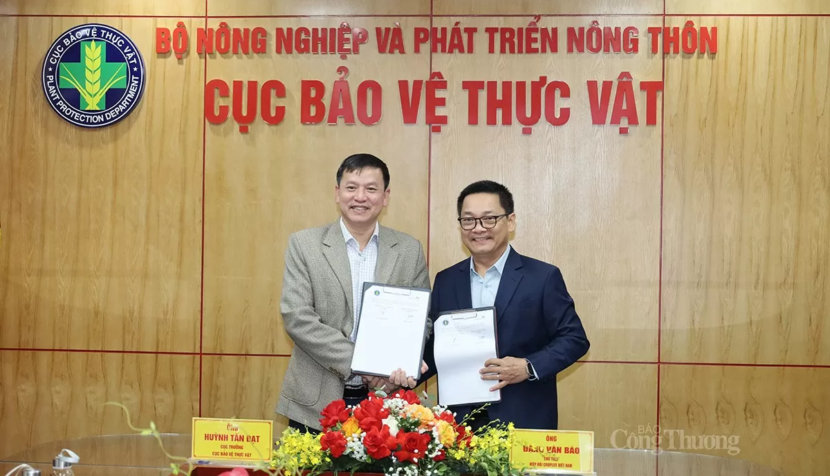Cục Bảo vệ Thực vật – Bộ Nông nghiệp và Phát triển nông thôn và Hiệp hội CropLife Việt Nam đã ký kết Kế hoạch hợp tác triển khai chương trình “Khung Quản lý Thuốc Bảo vệ thực vật bền vững” năm 2025