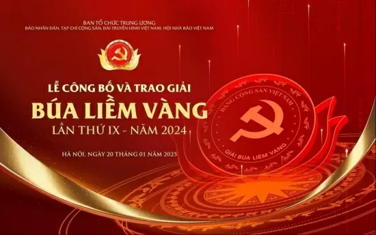 Tối nay (20/1) diễn ra Lễ trao Giải Búa liềm vàng lần thứ 9