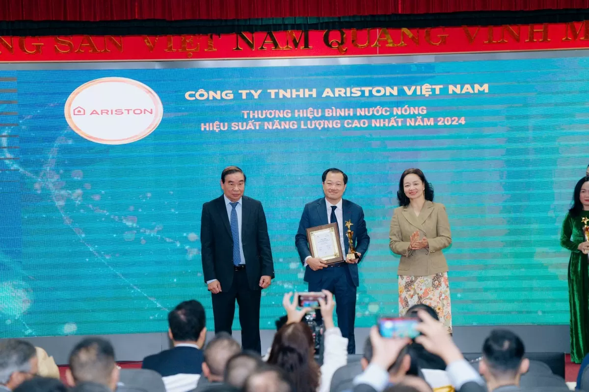 Ariston đạt giải thưởng hiệu suất năng lượng cao nhất năm 2024