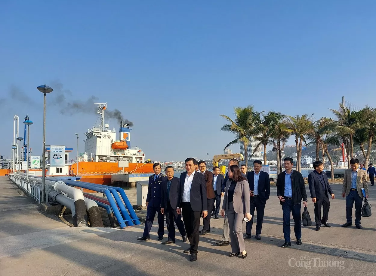 Chùm ảnh: Thứ trưởng Nguyễn Sinh Nhật Tân kiểm tra tình hình cung ứng xăng dầu tại Quảng Ninh