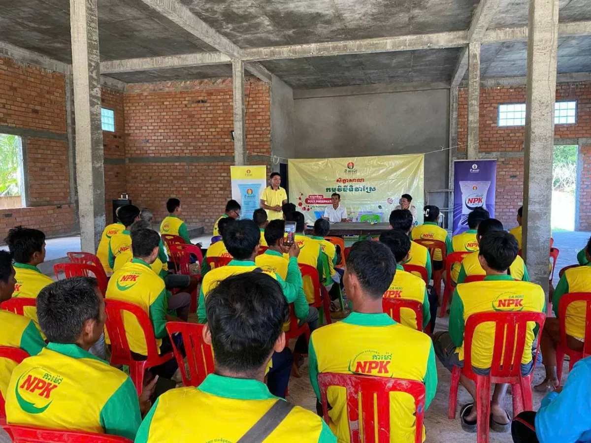 Hội thảo giới thiệu sản phẩm NPK và hướng dẫn kỹ thuật của PVCFC kết hợp cùng nhà phân phối tổ chức dành cho bà con nông dân.
