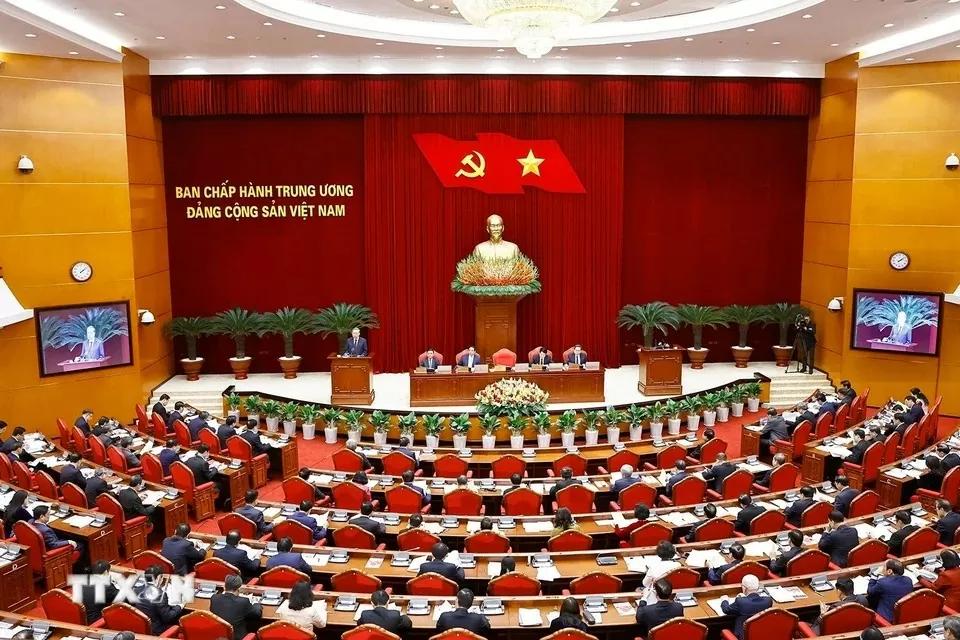Tổng kết Nghị quyết 18 là một trong 3 nhóm vấn đề quan trọng được thảo luận tại Hội nghị Ban Chấp hành Trung ương Đảng khoá XIII diễn ra vào chiều 23/1. Ảnh: TTXVN