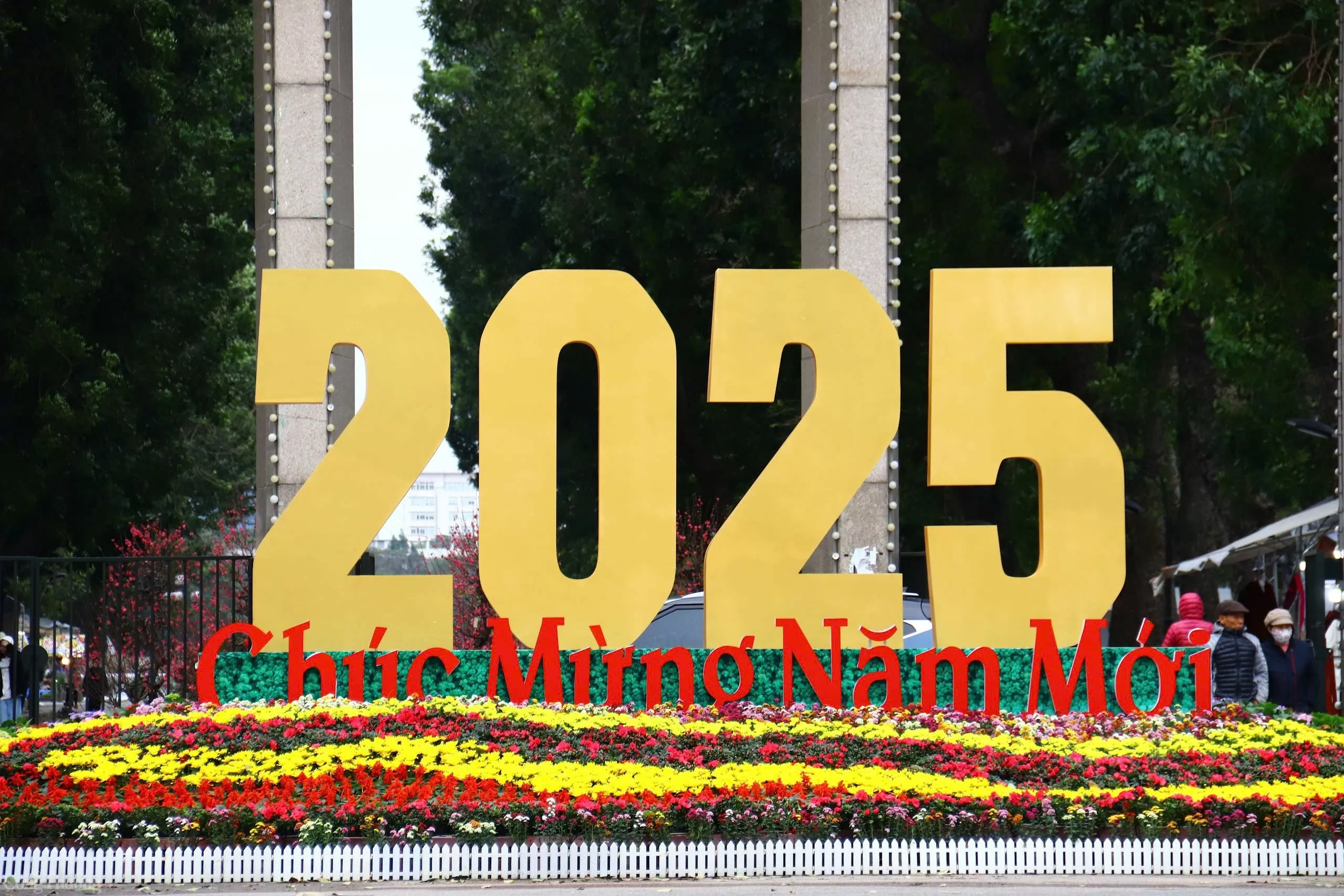Phố phường Hà Nội trang hoàng rực rỡ chào đón Xuân Ất Tỵ 2025