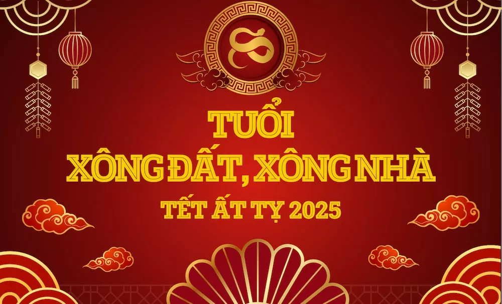 Chi tiết tuổi đẹp xông nhà, xông đất Tết Ất Tỵ 2025