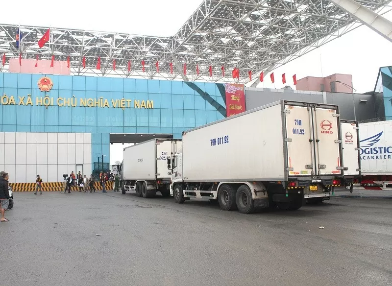 752 tấn hàng hóa được xuất khẩu sang thị trường Trung Quốc thông qua cửa khẩu Bắc Luân 2 ngay trong ngày 31/1 (tức ngày mùng 3 Tết).