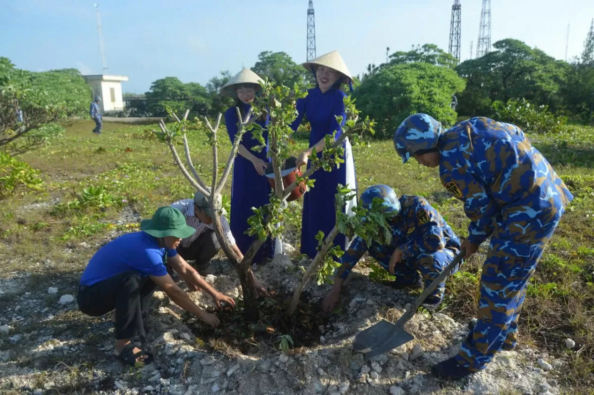 Các đảo trên Trường Sa hưởng ứng Tết trồng cây