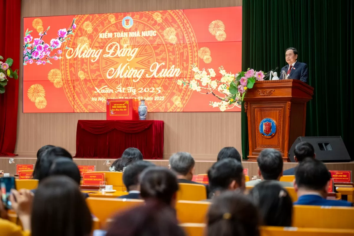 Chủ tịch Quốc hội Trần Thanh Mẫn tới thăm và làm việc với Kiểm toán nhà nước