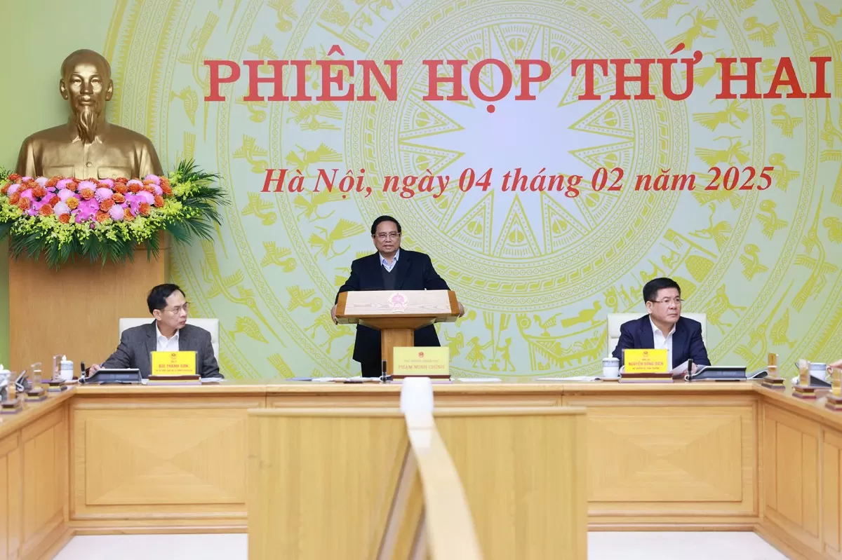 Thủ tướng Chính phủ Phạm Minh Chính, Trưởng Ban chỉ đạo phát biểu tại phiên họp - Ảnh: Dương Giang/TTXVN