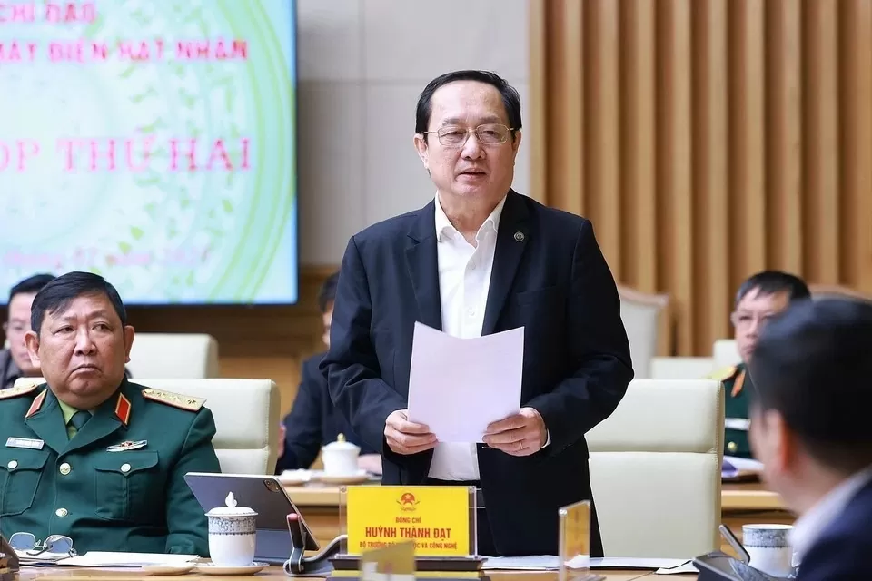 Bộ trưởng Bộ Khoa học và Công nghệ Huỳnh Thành Đạt phát biểu. Ảnh: Dương Giang/TTXVN