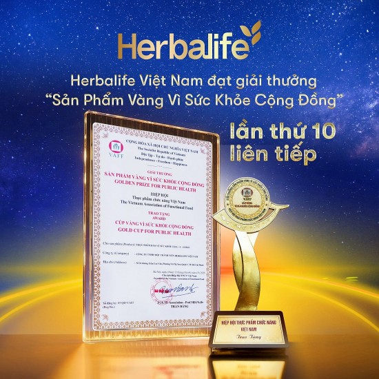 herbalife viet nam dat giai thuong san pham vang vi suc khoe cong dong