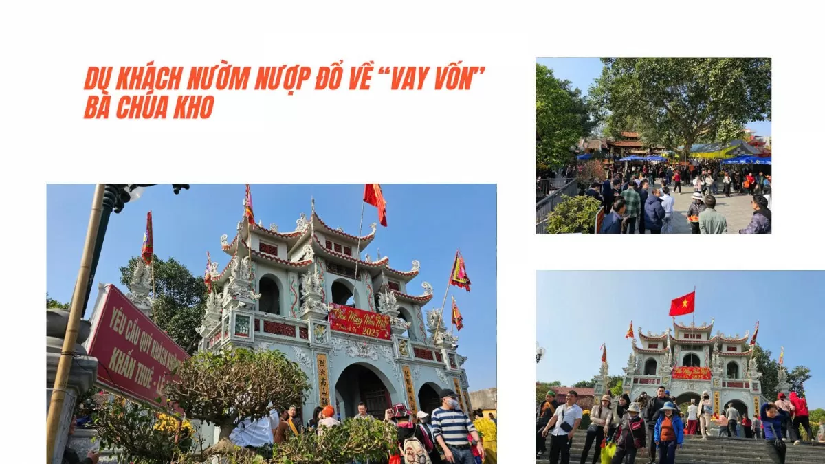 Du khách nườm nượp về ‘xin lộc, vay vốn’ Bà Chúa Kho