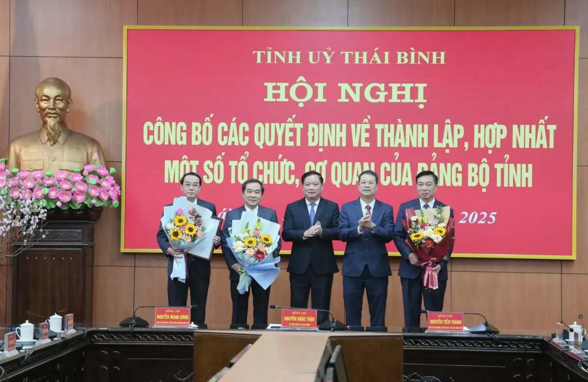 Thái Bình: Hợp nhất, thành lập mới một loạt cơ quan của Đảng