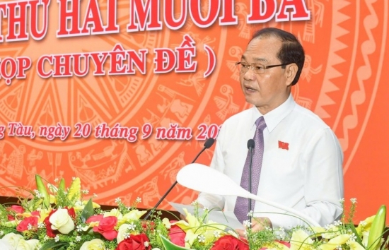 ba ria vung tau ong mai ngoc thuan xin nghi huu truoc tuoi