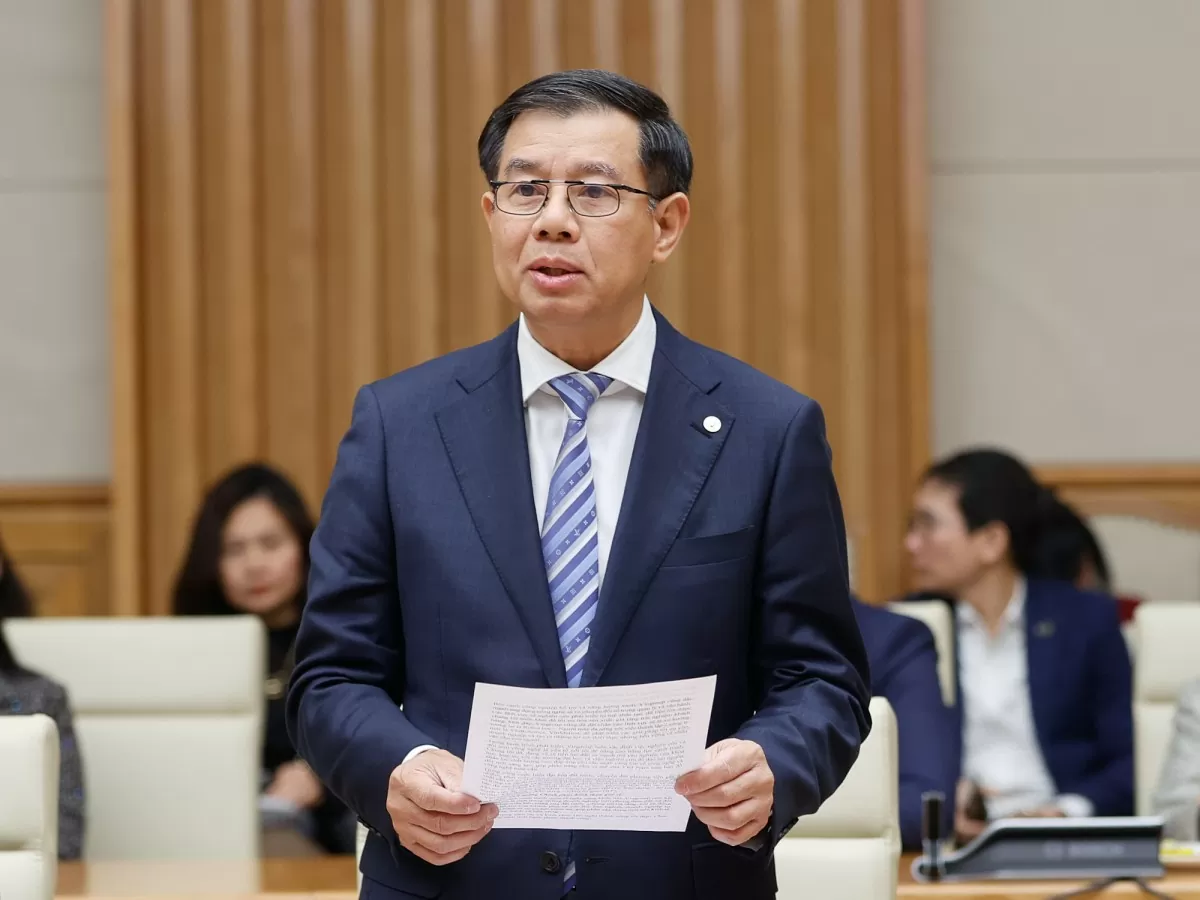 Ông Nguyễn Việt Quang, Tổng Giám đốc Tập đoàn Vingroup: Chúng tôi xác định việc nâng cao tỉ lệ nội địa hóa cho xe điện Vinfast là chìa khóa để phát triển bền vững - Ảnh VGP/Nhật Bắc