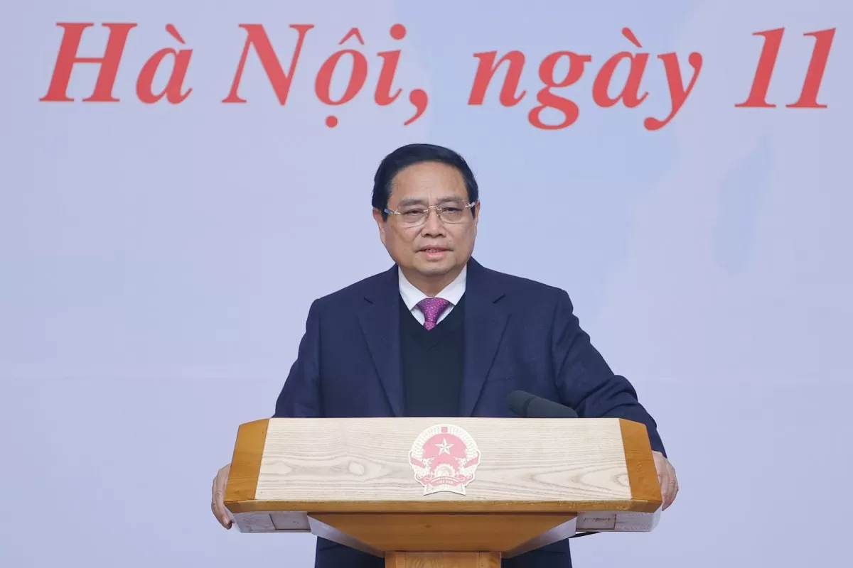 Thủ tướng đề nghị các đại biểu đề xuất, hiến kế các giải pháp với sự tham gia của hệ thống ngân hàng để làm mới các động lực tăng trưởng truyền thống và thúc đẩy các động lực tăng trưởng mới. Ảnh: VGP/Nhật Bắc