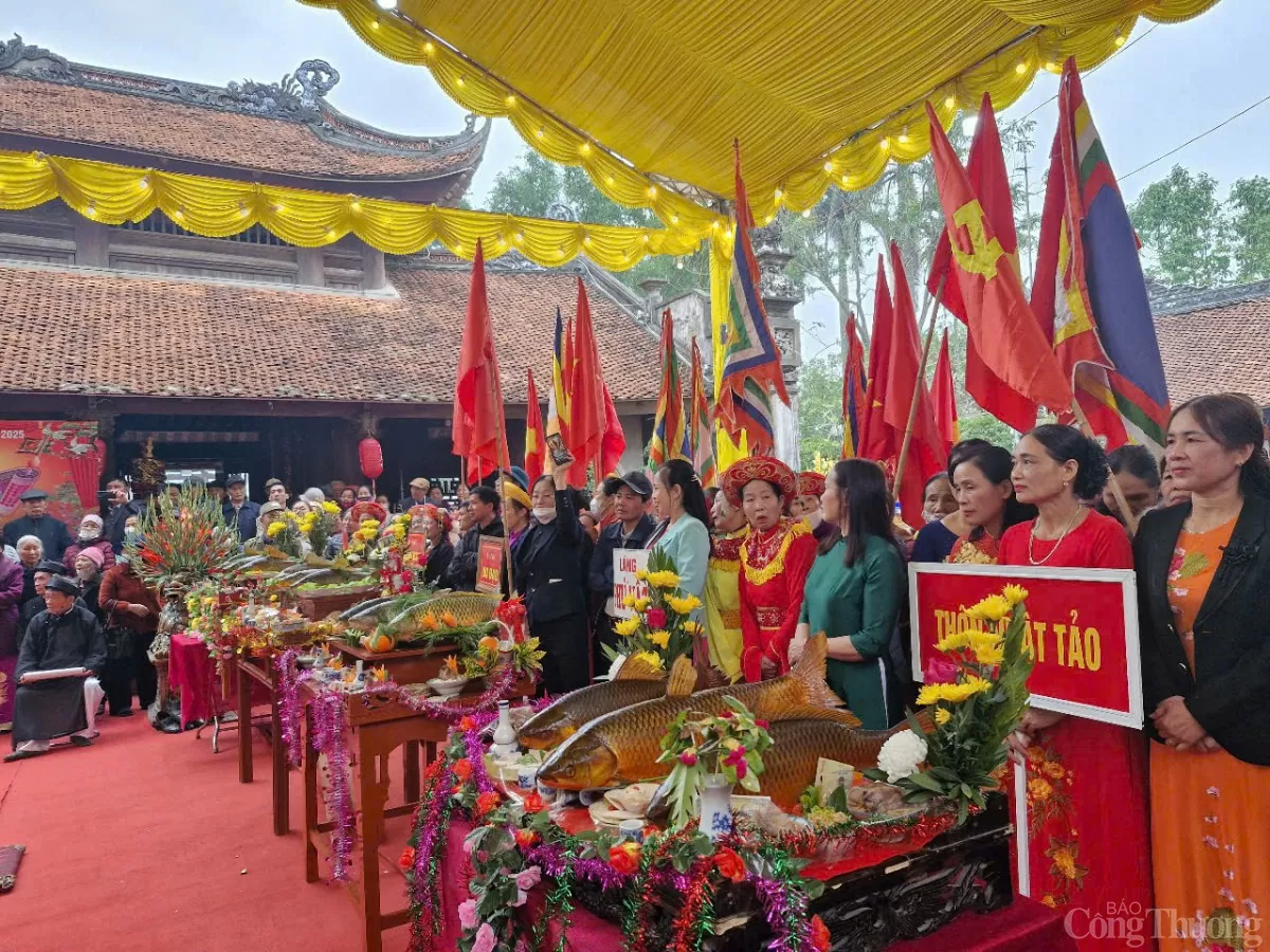 Độc đáo hội cỗ cá tại Lễ hội đền Trần năm 2025