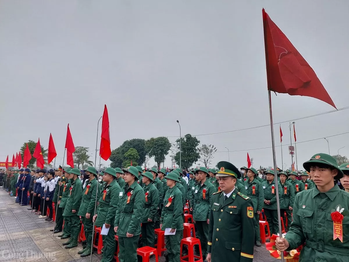 Không khí công tác giao nhận quân tại tỉnh Quảng Bình