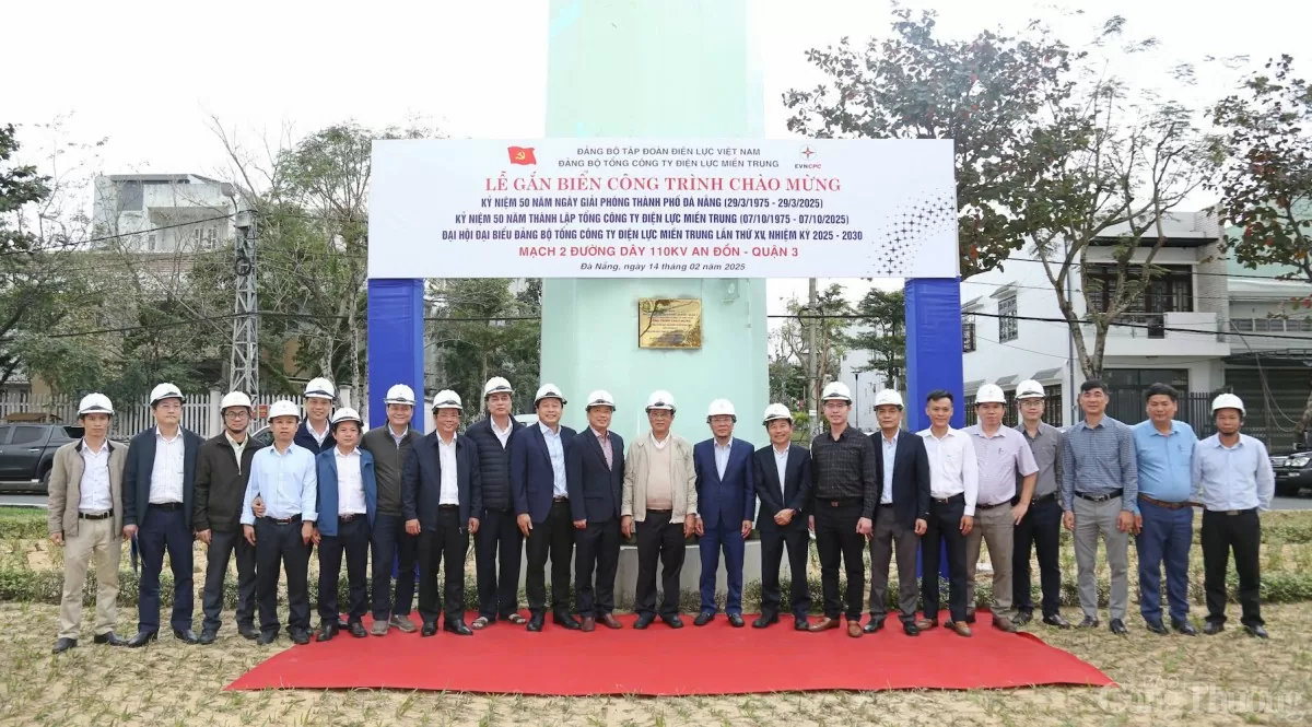 Công trình Mạch 2 đường dây 110kV An Đồn – Quận 3 là công trình kỷ niệm 50 Giải phóng TP. Đà Nẵng.