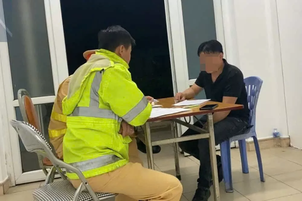 tài xế D. bị phạt 35 triệu đồng, trừ 10 điểm giấy phép lái xe. Ảnh: Cục Cảnh sát giao thông
