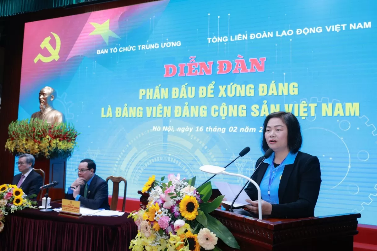 bà Phạm Thị Thanh Tâm - Chủ tịch Công đoàn Dệt May Việt Nam