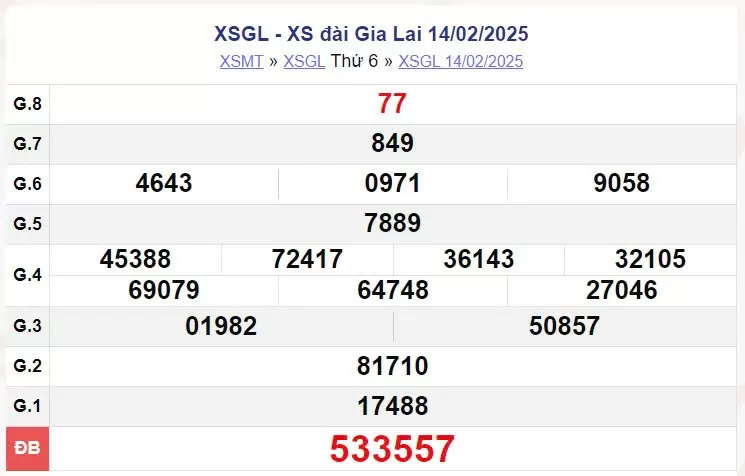 XSGL 14/2, kết quả xổ số Gia Lai hôm nay 14/2/2025, xổ số Gia Lai ngày 14 tháng 2