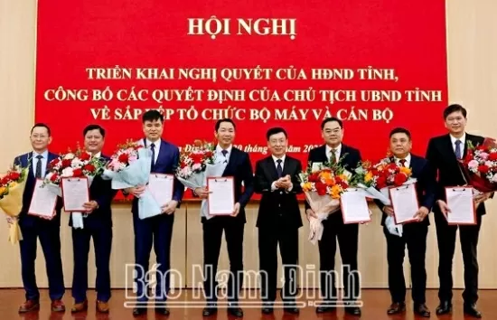 Nam Định công bố danh tính giám đốc sở sau sáp nhập