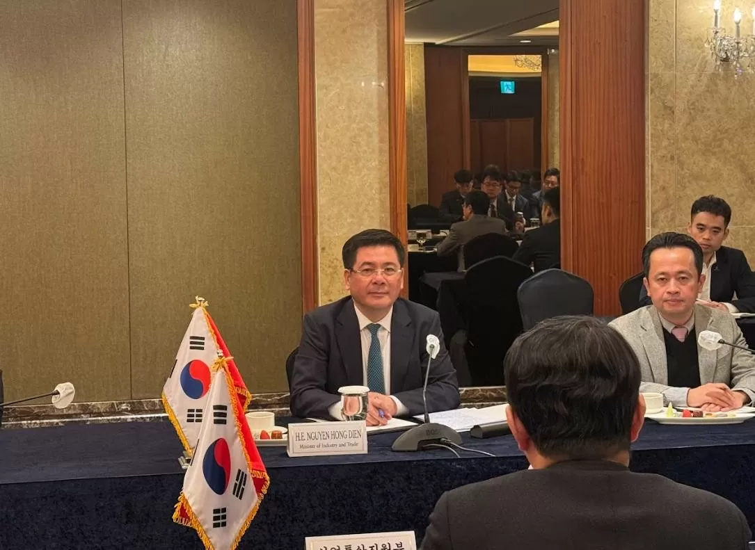 Bộ trưởng Nguyễn Hồng Diên làm việc với Bộ trưởng Thương mại, Công nghiệp và Năng lượng Hàn Quốc