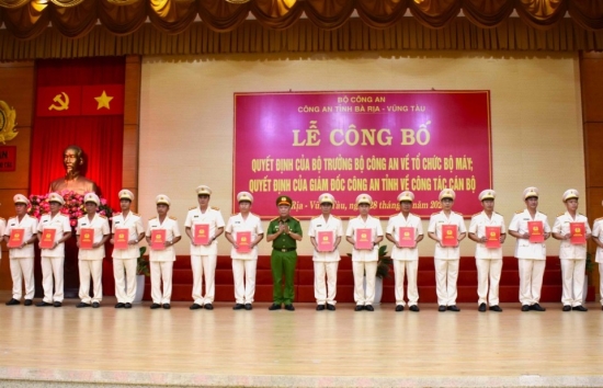 cong an ba ria vung tau tiep nhan 5 nhom nhiem vu moi