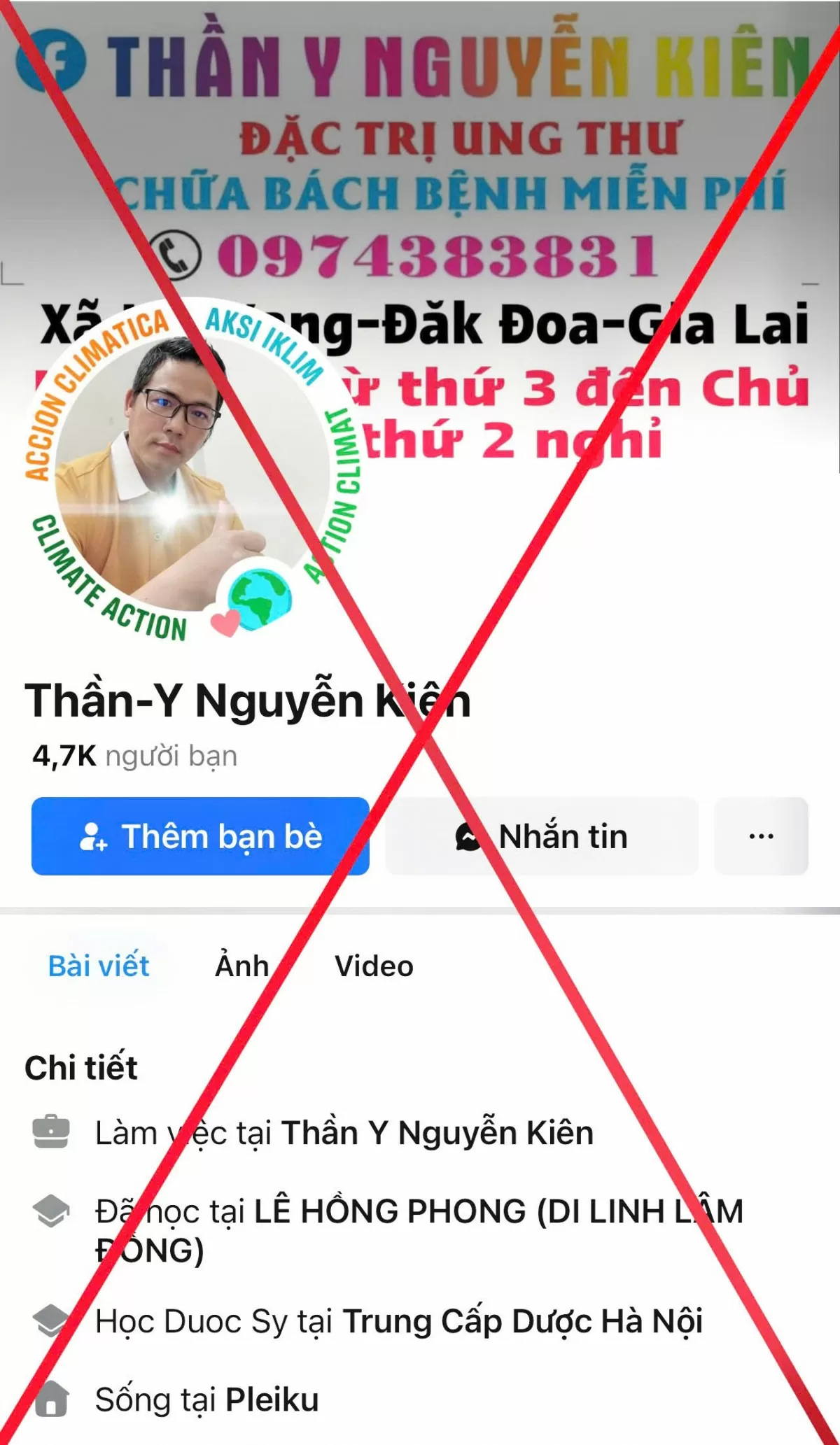 Công an Gia Lai làm việc với 'thần y' trị ung thư