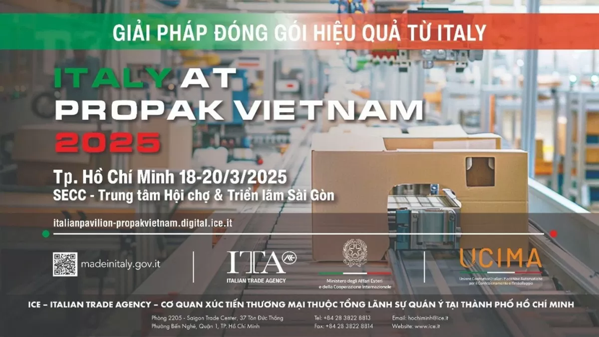 Giải pháp đóng gói từ Italy tại Triển lãm ProPak Vietnam