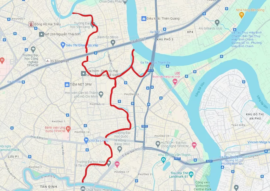 dự án cải tạo rạch Xuyên Tâm có chiều dài gần 9km 