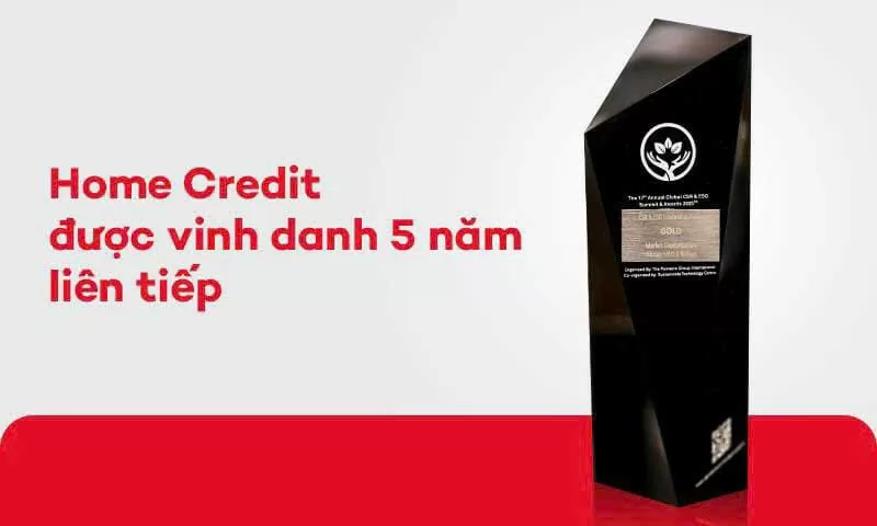 Đây là năm thứ 5 liên tiếp Home Credit chiến thắng tại giải thưởng uy tín về phát triển bền vững. 
