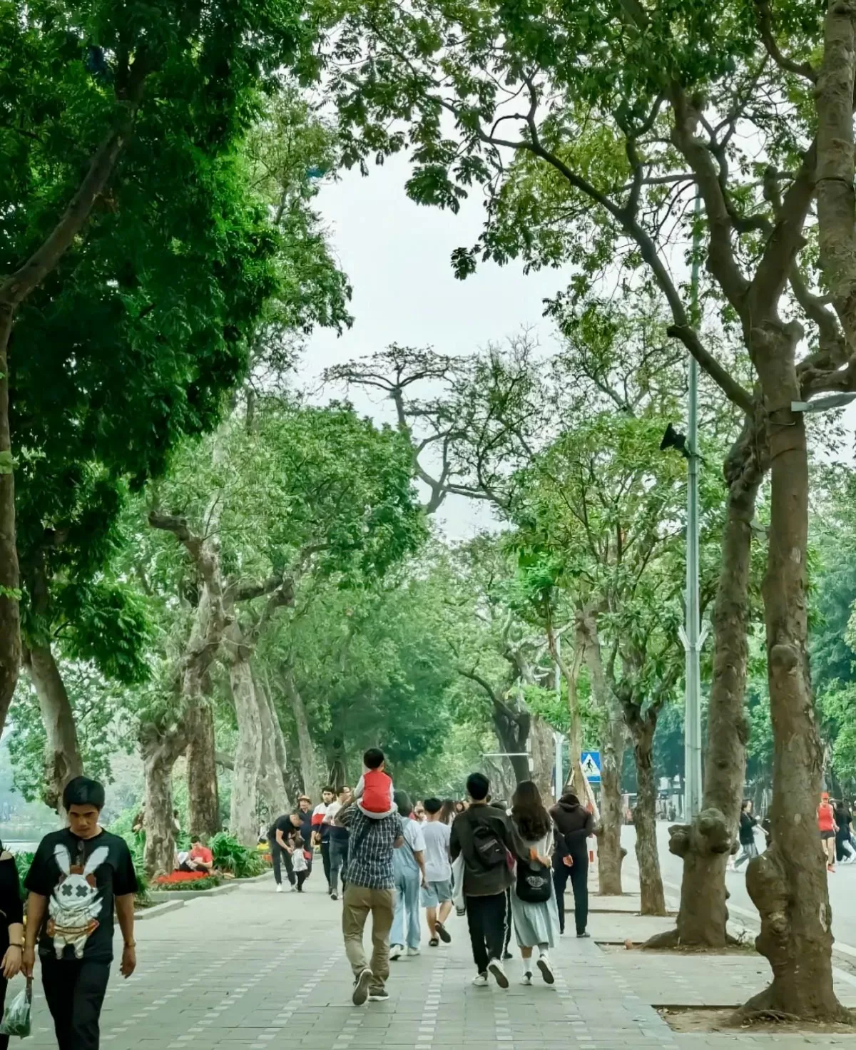 Phố đi bộ Hồ Gươm là địa điểm hẹn hò thích hợp để hẹn hò mà không tốn quá nhiều chi phí. Ảnh: Huyền Trang