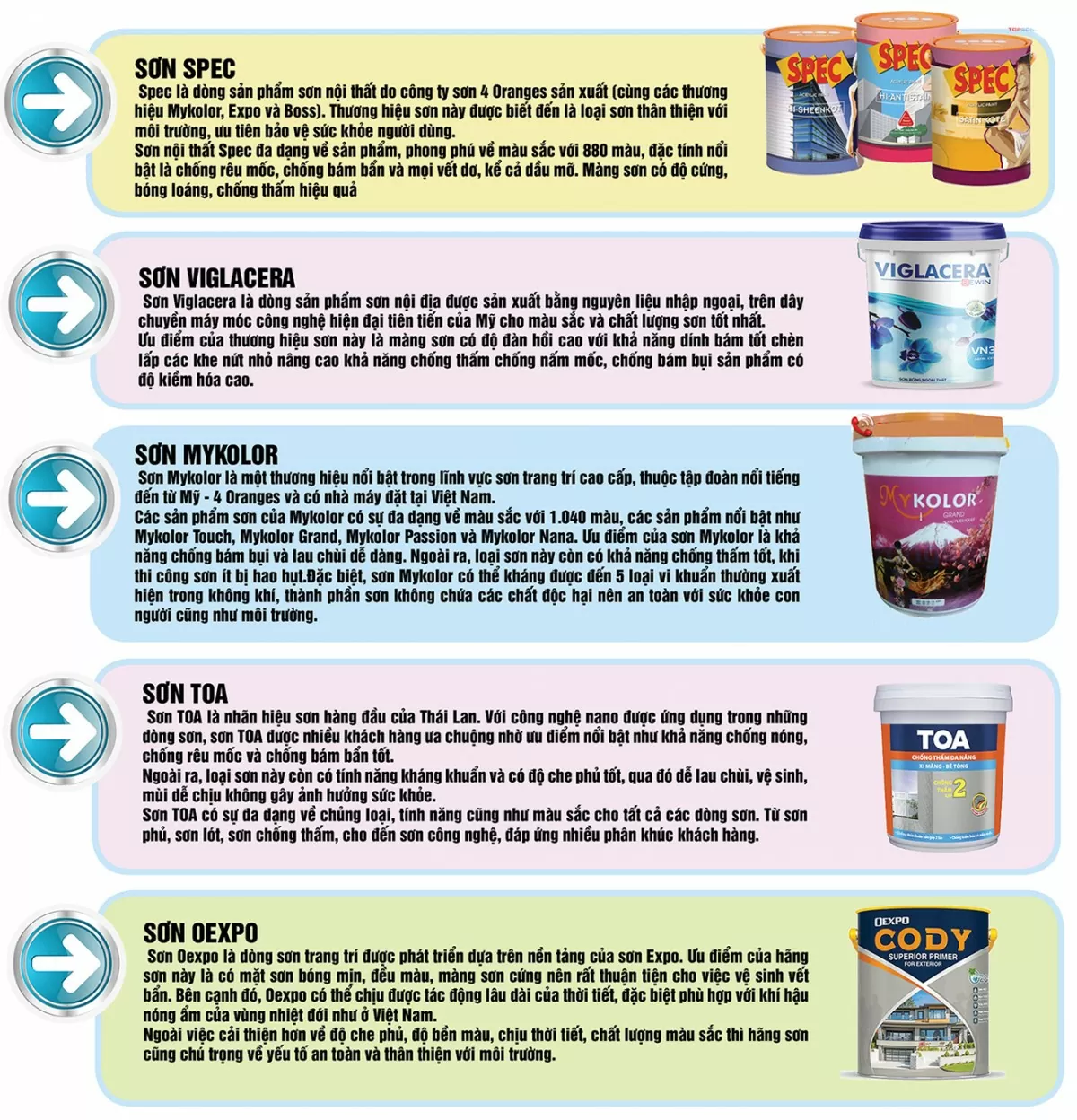 Infographic | Top 10 hãng sơn hàng đầu tại thị trường Việt Nam
