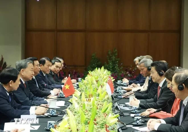 Lễ đón Tổng Bí thư Tô Lâm thăm chính thức Singapore Lễ đón Tổng Bí thư Tô Lâm thăm chính thức Singapore