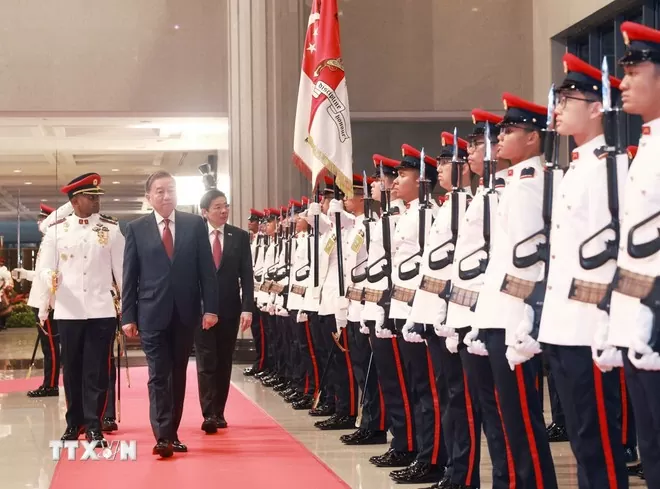 Lễ đón Tổng Bí thư Tô Lâm thăm chính thức Singapore Lễ đón Tổng Bí thư Tô Lâm thăm chính thức Singapore