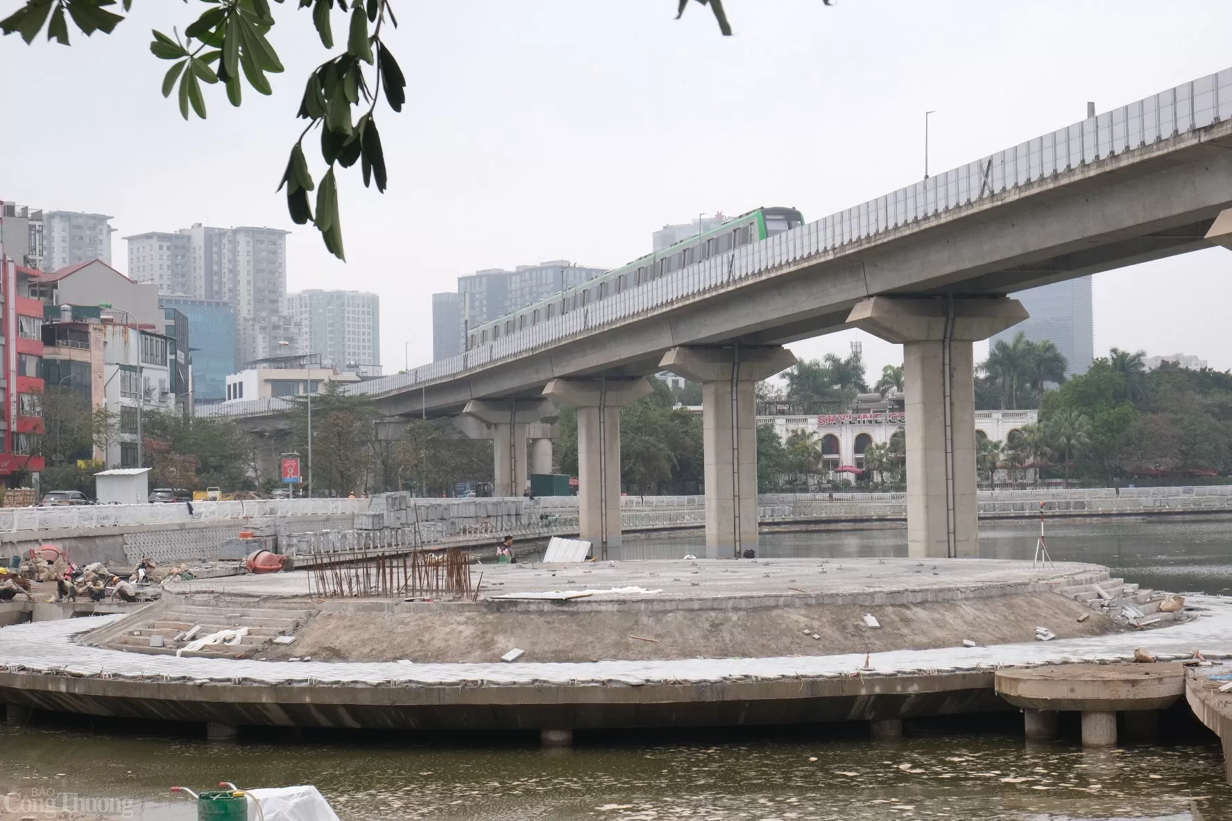 Sau khi cải tạo, hồ Đống Đa sẽ có một khu vực mới trên mặt hồ, nằm gần bán đảo.