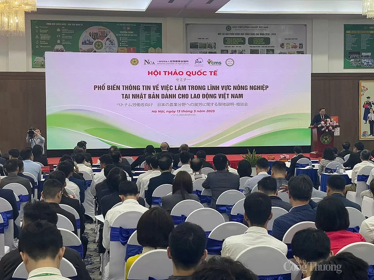 Hội thảo quốc tế “Phổ biến thông tin về việc làm trong lĩnh vực nông nghiệp danh cho lao động Việt Nam” do Học viện Nông nghiệp Việt Nam phối hợp với Phòng Nông nghiệp quốc gia Nhật Bản tổ chức ngày 13/3