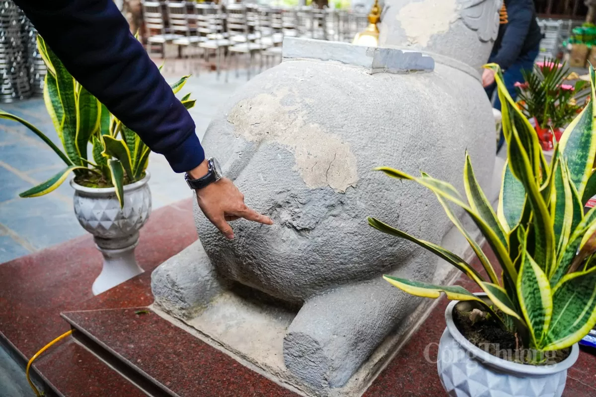 Tượng Đức Thánh Trần và câu chuyện tượng voi in hằn vết đạn tại đền A Sào